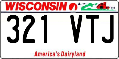 WI license plate 321VTJ