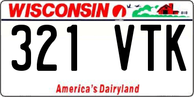 WI license plate 321VTK