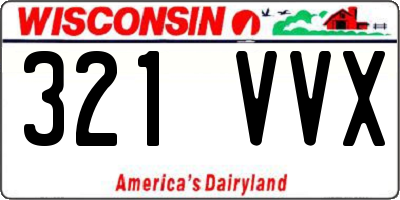 WI license plate 321VVX