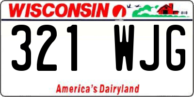 WI license plate 321WJG