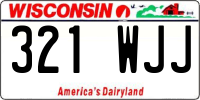 WI license plate 321WJJ