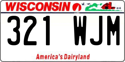 WI license plate 321WJM
