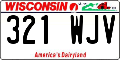 WI license plate 321WJV