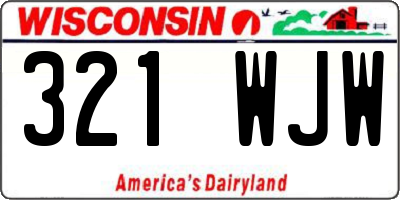 WI license plate 321WJW