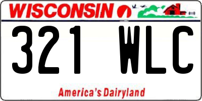 WI license plate 321WLC