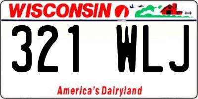 WI license plate 321WLJ