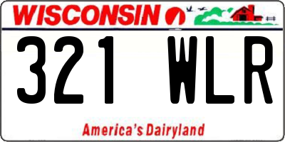 WI license plate 321WLR