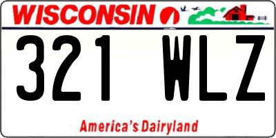 WI license plate 321WLZ