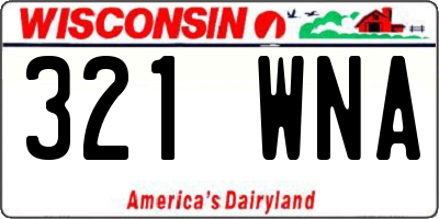 WI license plate 321WNA