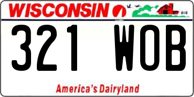 WI license plate 321WOB