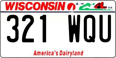 WI license plate 321WQU