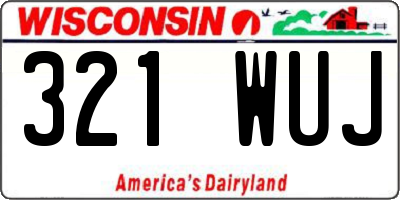 WI license plate 321WUJ