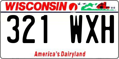 WI license plate 321WXH