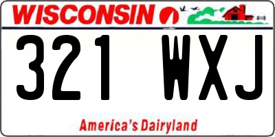 WI license plate 321WXJ