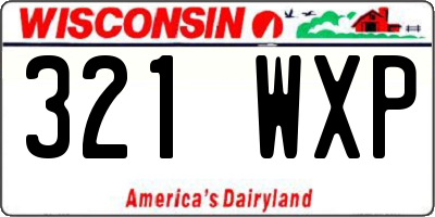 WI license plate 321WXP