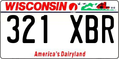 WI license plate 321XBR