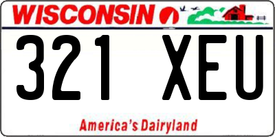 WI license plate 321XEU