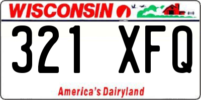 WI license plate 321XFQ
