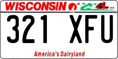 WI license plate 321XFU