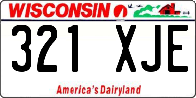 WI license plate 321XJE