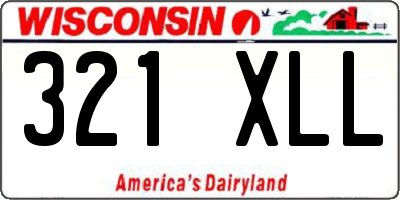 WI license plate 321XLL