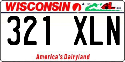 WI license plate 321XLN