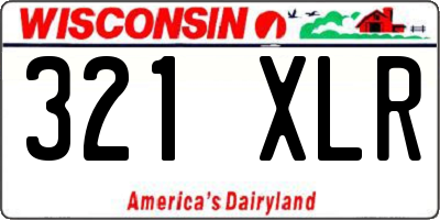 WI license plate 321XLR