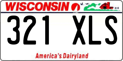 WI license plate 321XLS