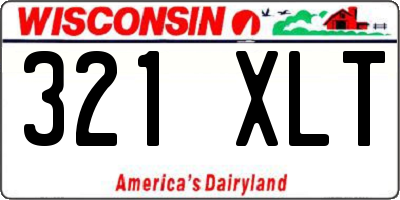 WI license plate 321XLT