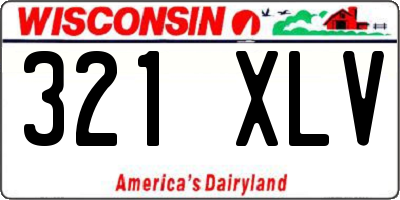 WI license plate 321XLV