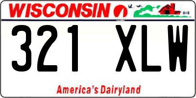 WI license plate 321XLW