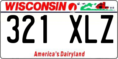 WI license plate 321XLZ