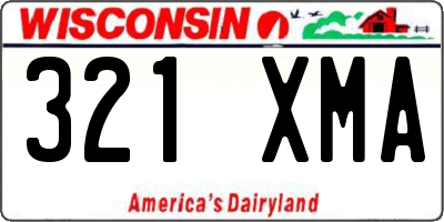 WI license plate 321XMA