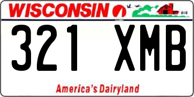 WI license plate 321XMB