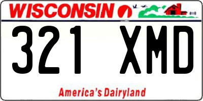 WI license plate 321XMD
