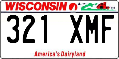 WI license plate 321XMF