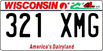 WI license plate 321XMG