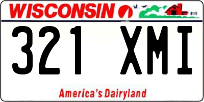 WI license plate 321XMI
