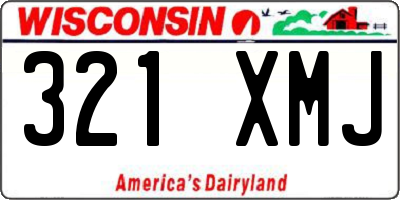WI license plate 321XMJ