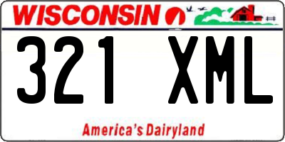 WI license plate 321XML