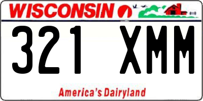 WI license plate 321XMM