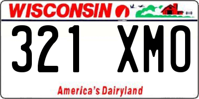 WI license plate 321XMO