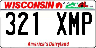 WI license plate 321XMP
