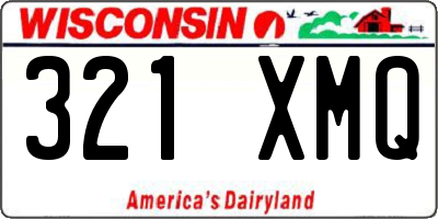 WI license plate 321XMQ