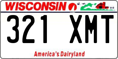 WI license plate 321XMT