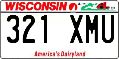 WI license plate 321XMU