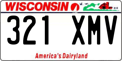 WI license plate 321XMV