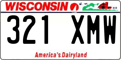 WI license plate 321XMW