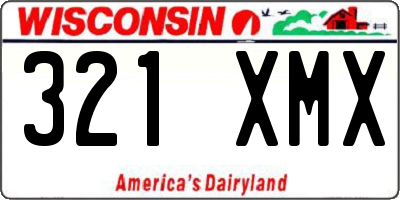 WI license plate 321XMX
