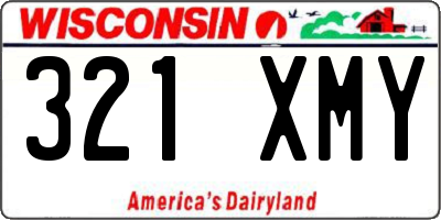 WI license plate 321XMY